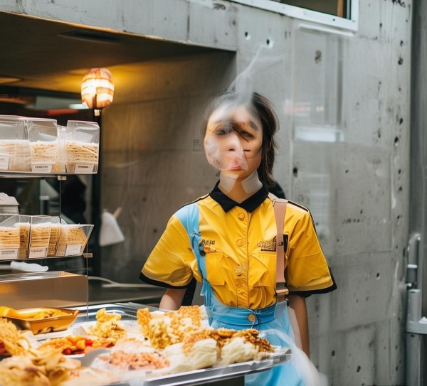 快餐服务员，城市的另一种服务方式